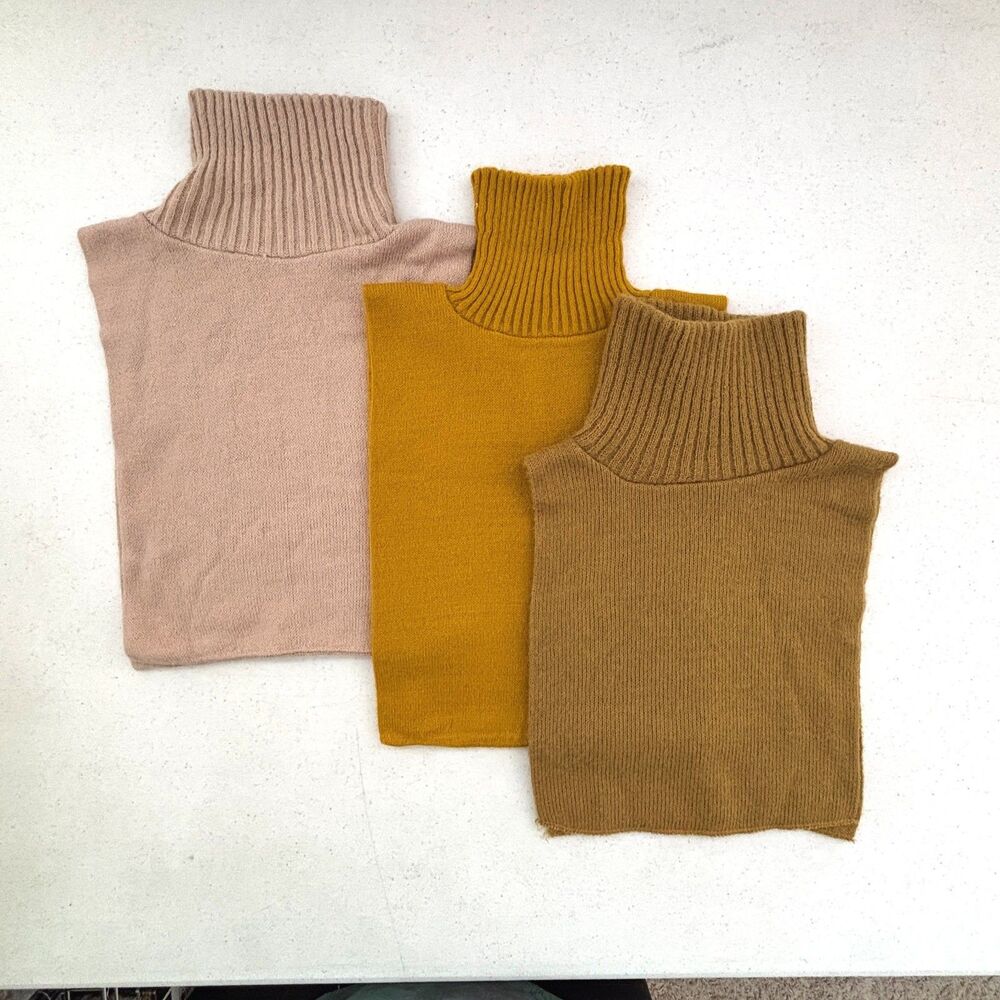 Vintage Womens Mock Turtleneck Knit Dickey One Size Casual Layering Minimalist